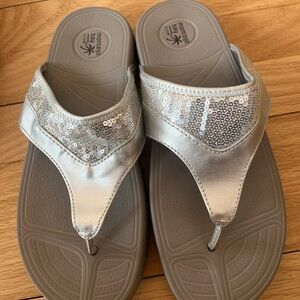 Montego Bay Club Silver Sequin Sandals